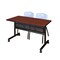 Kobe Rectangle FlipTop Table, 48" W, 29" H, Laminate Top, Cherry MKFTM4824CH47GY - alternate 1
